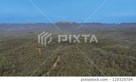 A road running through Capertee Valley in the Central Tablelands 128328784