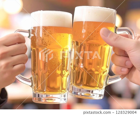 Draft beer toast illustration 128329004