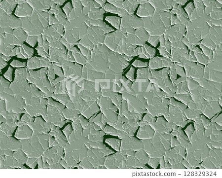 Cracked Green Paint Texture Surface. 128329324