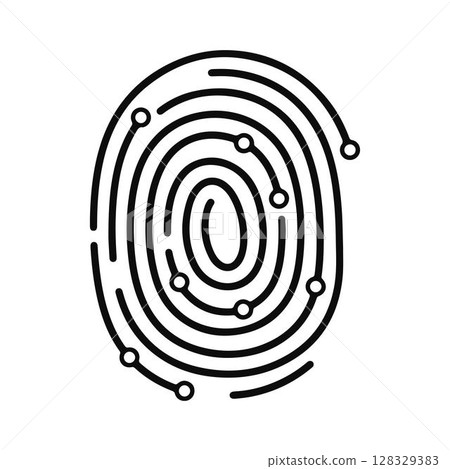 Digital Fingerprint. Abstract Tech Identity. Digital Fingerprint. Abstract Tech Identity. 128329383