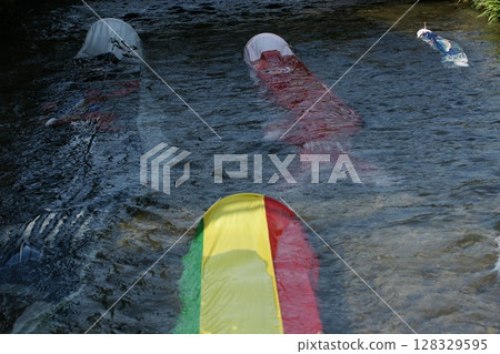 Tottori - Four Seasons Walk - Seto River, where carp streamers fly 128329595