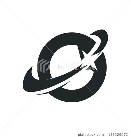 Space logo modern design planet template illustration simple circle inspiration model Space logo modern design planet template illustration simple circle inspiration model 128329672