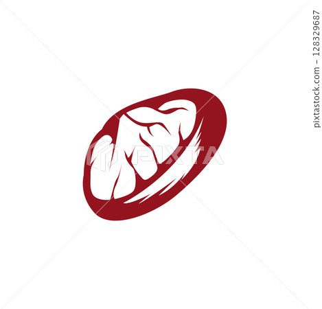 silhouette of steak logo with vintage old minimalist concept with meat, fire and knife, illustration of steak symbol grilled meat templet brand restaurant, food, bar, cafe and poster silhouette of steak logo with vintage old minimalist concept with meat, fire and knife, illustration of steak symbol grilled meat templet brand restaurant, food, bar, cafe and poster 128329687
