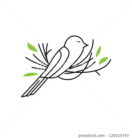 modern simple design bird nest logo, line concept bird house shelter, flying animal template illustration symbol branding product brand modern simple design bird nest logo, line concept bird house shelter, flying animal template illustration symbol branding product brand 128329743