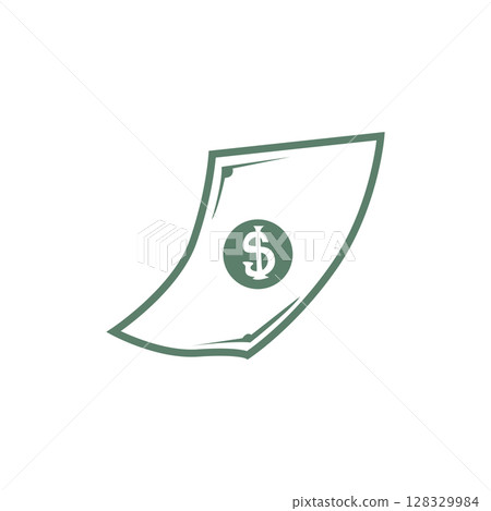 silhouette illustration of money logo financial symbol design with simple concept temple icon design 128329984