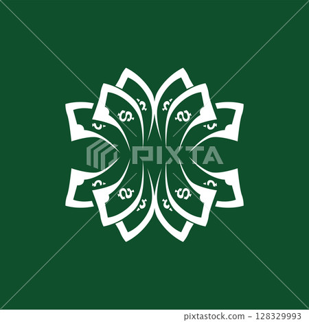 silhouette illustration of money logo financial symbol design with simple concept temple icon design 128329993
