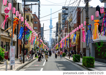 Tokyo's Kappabashi Main Street Shitamachi Tanabata Festival Held every July on Tanabata Tokyo's Kappabashi Main Street Shitamachi Tanabata Festival Held every July on Tanabata 128331520