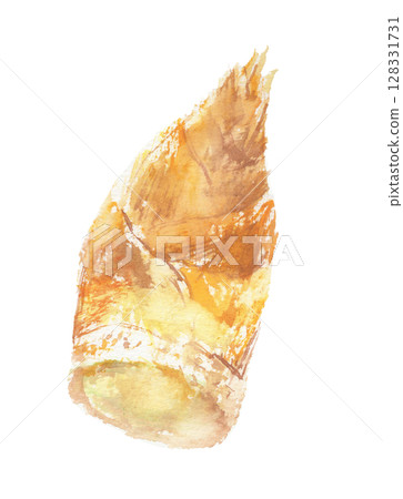 京都竹筍水彩插畫-散發著春天氣息的京都蔬菜 京都竹筍水彩插畫-散發著春天氣息的京都蔬菜 128331731