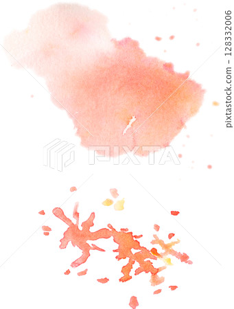 Watercolor stain peach, pink handmade. Pastel background. Watercolor stain peach, pink handmade. Pastel background. 128332006