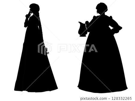 人全身姿勢剪影集 人全身姿勢剪影集 128332265