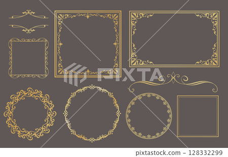 豪華復古風格框架設計套裝 128332299