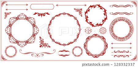 豪華復古風格框架設計套裝 128332337