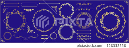 豪華復古風格框架設計套裝 128332338