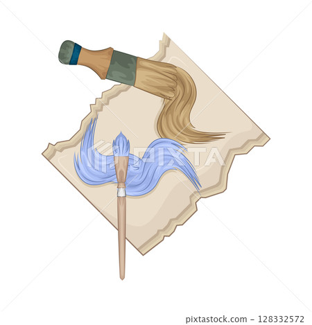 Illustration of Paint brush  128332572