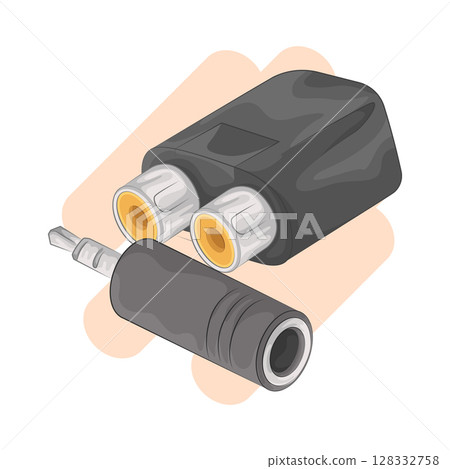 Illustration of Jack connector Illustration of Jack connector 128332758