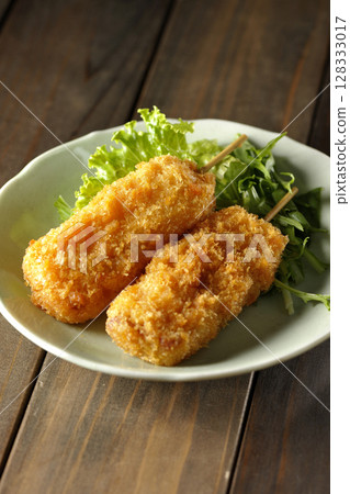 Vegetables and skewers 128333017