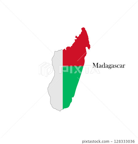 Madagascar country map vector icon, flag symbol 128333036