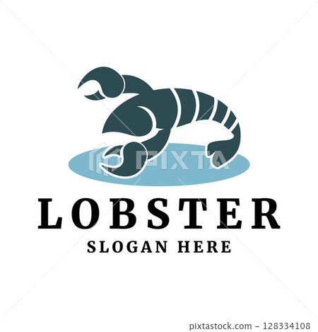 Vintage lobster logo 128334108