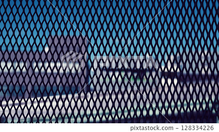 Wire mesh fence 128334226