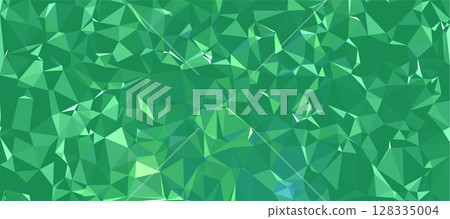 Abstract background Green polygon pattern low poly triangle shape, geometric background with lowpoly background 128335004