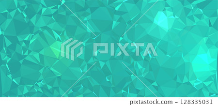 Abstract background Green polygon pattern low poly triangle shape, geometric background with lowpoly background 128335031