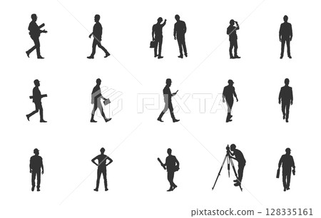 Civil engineer svg, Civil engineer silhouette, Site engineer silhouette, Engineer svg, Site engineer svg, Civil engineer vector illustration. 128335161