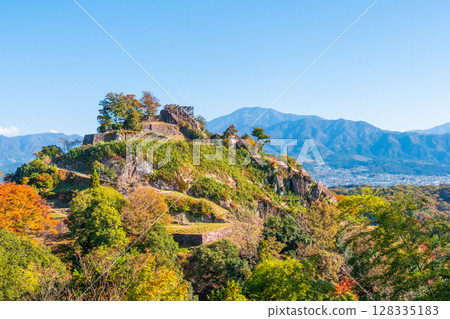 Naegi Castle ruins and Mount Ena (Autumn) 128335183