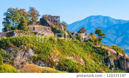 Naegi Castle ruins and Mount Ena (Autumn) 128335197