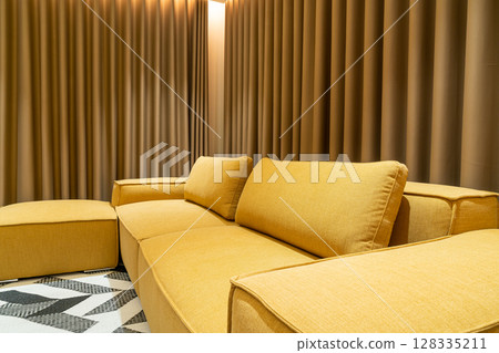 empty sofa in living room 128335211