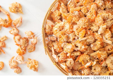 dried shrimps or dried salted prawn dried shrimps or dried salted prawn 128335231