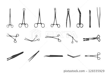 Surgical instruments silhouette, Surgical forceps silhouette, Surgeon instruments silhouettes, Medical forceps silhouette, Surgical instruments svg, Surgical forceps svg, Surgeon instruments svg, Surgical instruments silhouette, Surgical forceps silhouette, Surgeon instruments silhouettes, Medical forceps silhouette, Surgical instruments svg, Surgical forceps svg, Surgeon instruments svg, 128335929