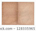 Vintage Open Book Pages | Aged Paper Texture Background 128335965