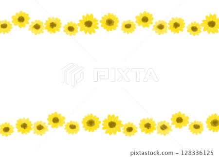 Summer cute sunflower decorative frame illustration Summer cute sunflower decorative frame illustration 128336125