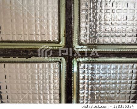 Photos of glass blocks of the interior Photos of glass blocks of the interior 128336354