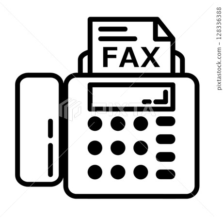 用於發送和接收文件以及發送傳真的傳真機的插圖 128336388