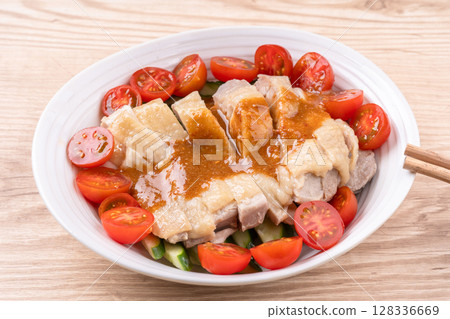 Chicken thigh bang bang chicken 128336669