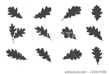 Oak leaf svg, Oak leaf silhouette, Oak leaf vector, Oak leaf clipart, Leaf svg, Leaf silhouette. 128337396
