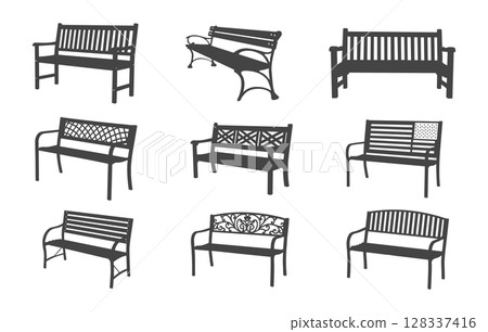 Outdoor bench silhouette, Outdoor bench svg, Bench silhouette, Bench svg, Park bench silhouette, Park bench svg, Garden bench silhouette, Garden bench svg 128337416