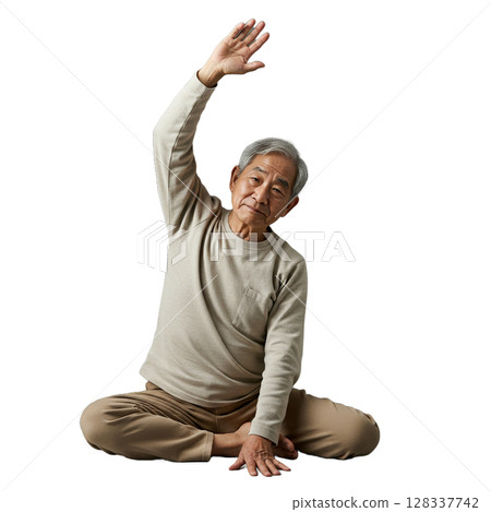 Elderly people exercising Elderly people exercising 128337742