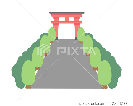 神社牌坊框架插圖 128337873