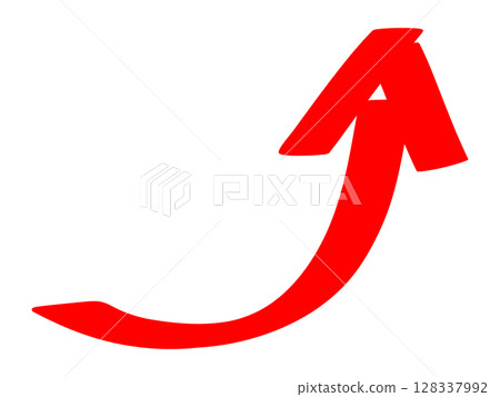 Upward red arrow icon 128337992