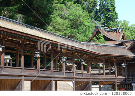 View of the main hall and Minamitoden of Kotohira Shrine in Kagawa Prefecture-2 128338003