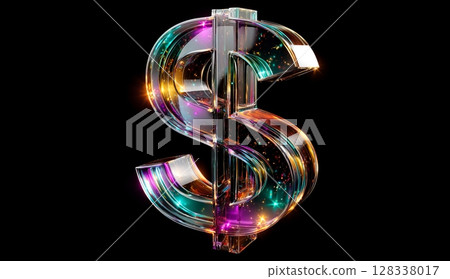 Shiny dollar and financial image 128338017