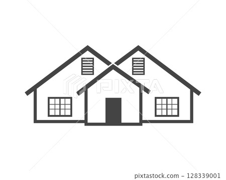 Real Estate Logo Vector, Real Estate Logo Design, Property Logo Vector, Real Estate Logo Svg, House silhouette logo. 128339001
