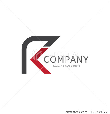 R letter arrow vector illustration icon logo template design 128339177