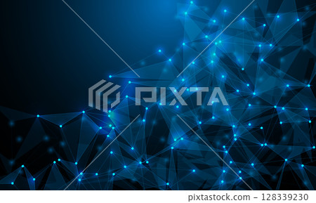 Abstract technology blue triangle low polygon mesh connect network geometric design modern futuristic background vector Abstract technology blue triangle low polygon mesh connect network geometric design modern futuristic background vector 128339230