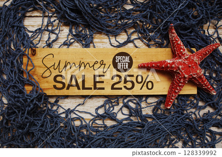 Summer Sale 25% off Promotion Offer Discount Retail Shopping Concept Summer Sale 25% off Promotion Offer Discount Retail Shopping Concept 128339992