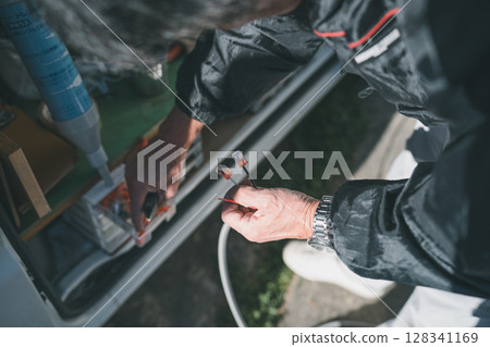 Electrical construction work Electrical construction work 128341169