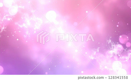 充滿光粒子的柔和粉紅色幻想空間 128341558