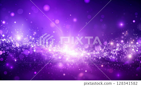 夢幻紫色背景與舞動的燈光 128341582